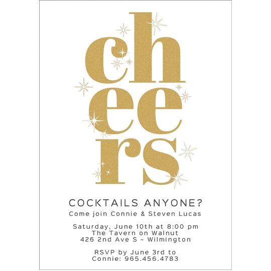 Stacked Cheers Invitations